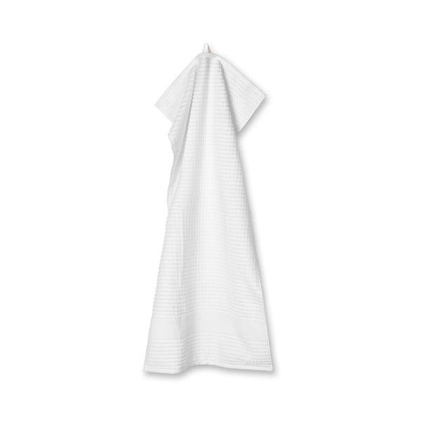 Biały ręcznik z bawełny organicznej frotte 50x100 cm Check – JUNA-image-3