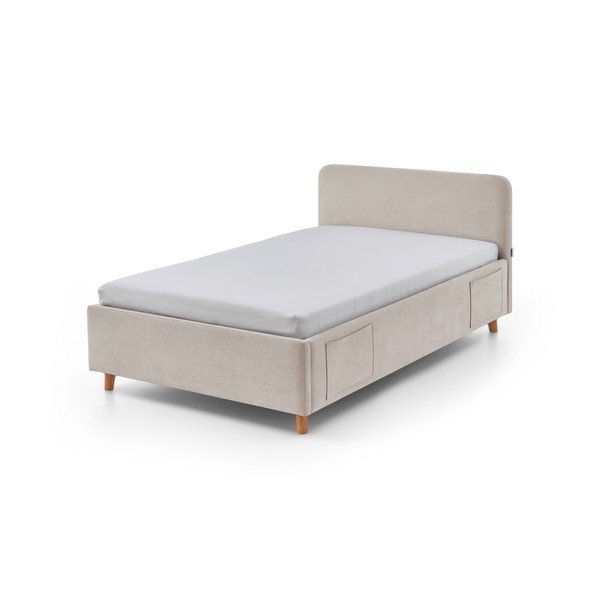 Beżowe łóżko dziecięce ze schowkiem ze stelażem 140x200 cm Cosy – Meise Möbel