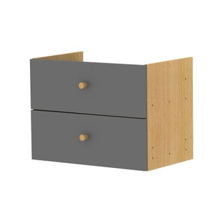 Szary element regału modułowego 43x33 cm Z Cube – Tenzo