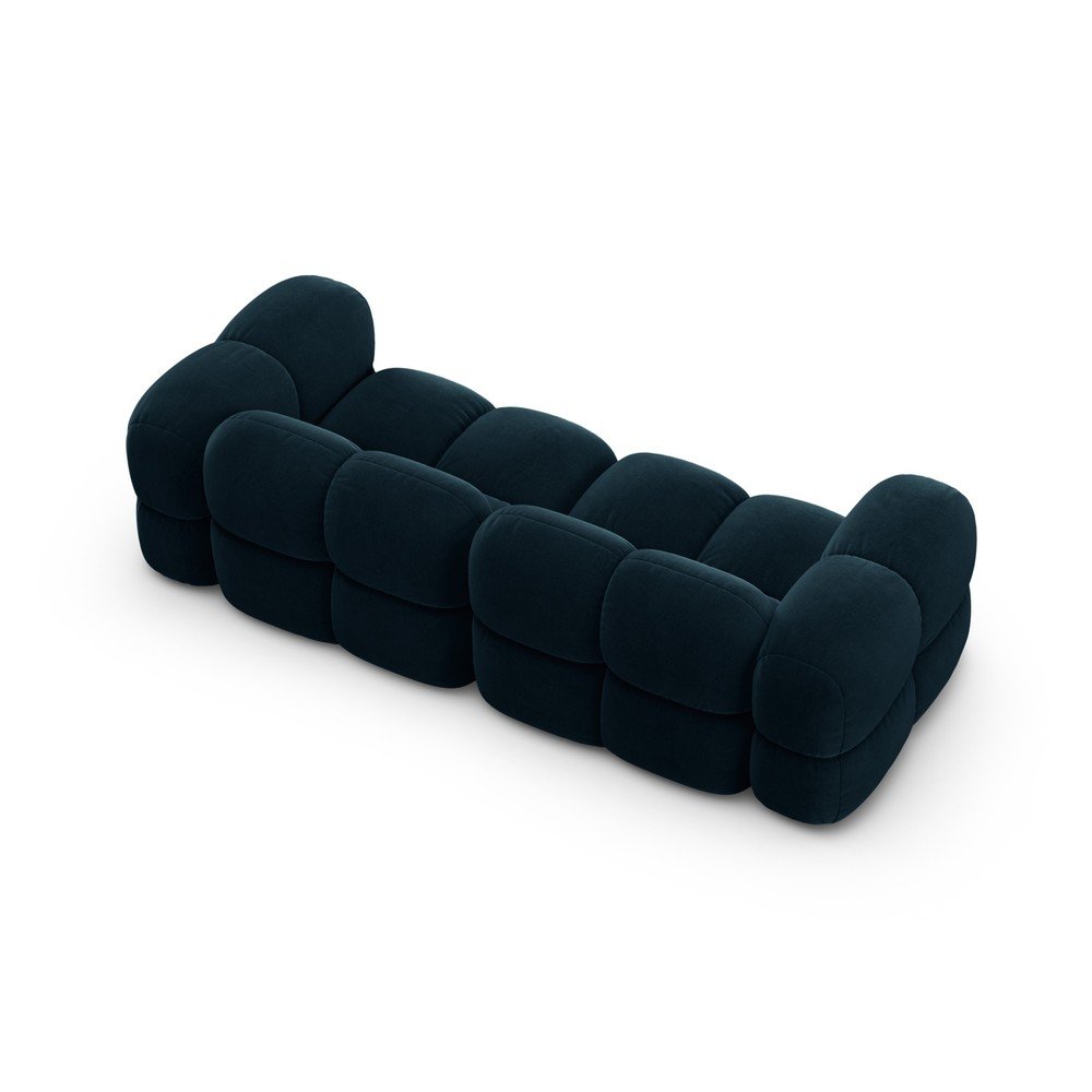 Ciemnoniebieska aksamitna sofa 250 cm Loretto – Cosmopolitan Design (zdjęcie 4)
