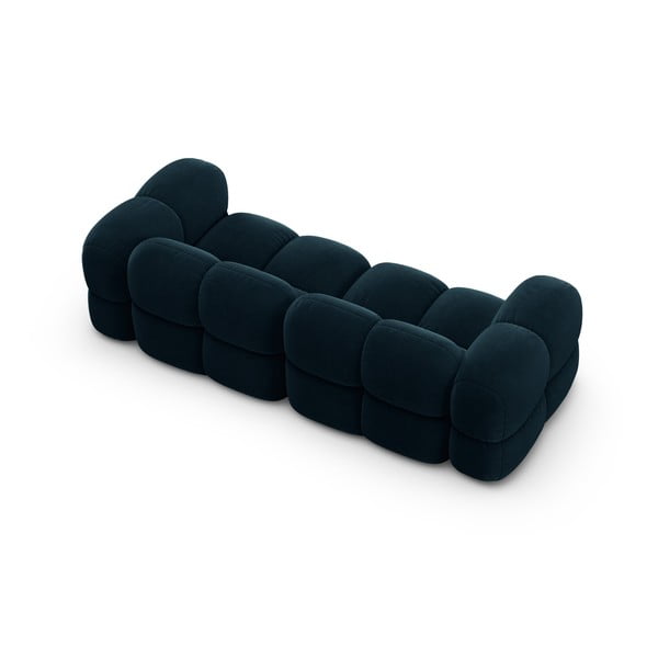 Ciemnoniebieska aksamitna sofa 250 cm Loretto – Cosmopolitan Design-image-4