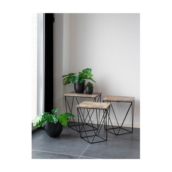 Metalowe osłonki na doniczki zestaw 3 szt. ø 22 cm Nova – House Nordic-image-4