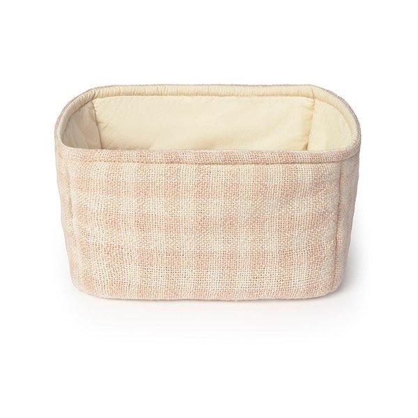 Jasnoróżowy tekstylny dziecięcy kosz na zabawki 30x20x20 cm Swan Rose – Lorena Canals