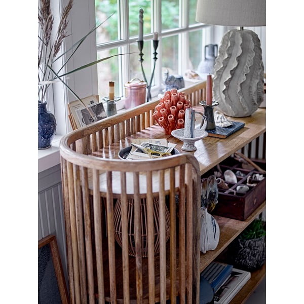 Beżowa lampa stołowa z tekstylnym kloszem (wysokość 64 cm) Natika – Bloomingville-image-1