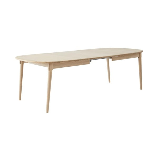 Rozkładany stół z dodatkowym blatem z litego drewna dębowego 106x184 cm Miro – Hammel Furniture-image-3