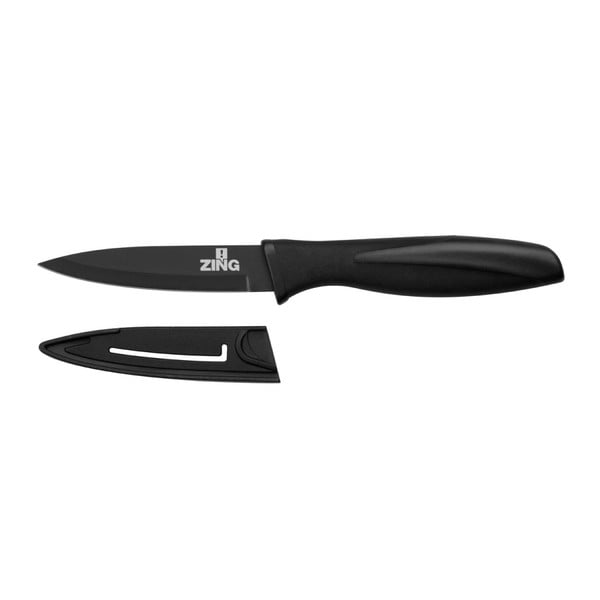 Czarny nóż z osłoną ostrza Premier Housewares Zing, 8,9 cm