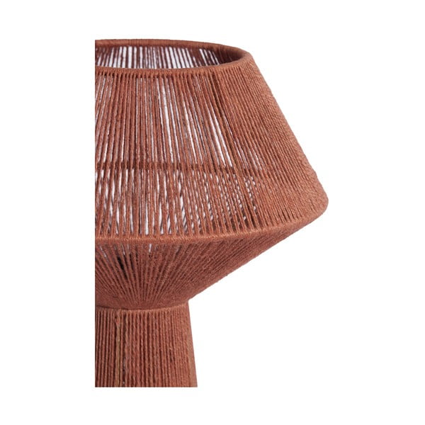 Czerwona lampa stołowa z kloszem z juty (wysokość 47 cm) Fugia – Light & Living-image-2