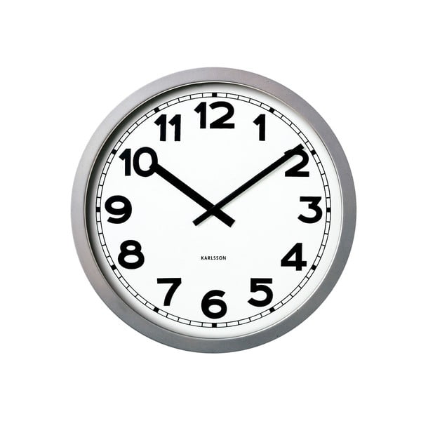 Biały zegar Present Time Giant Numbers