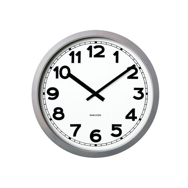 Biały zegar Present Time Giant Numbers