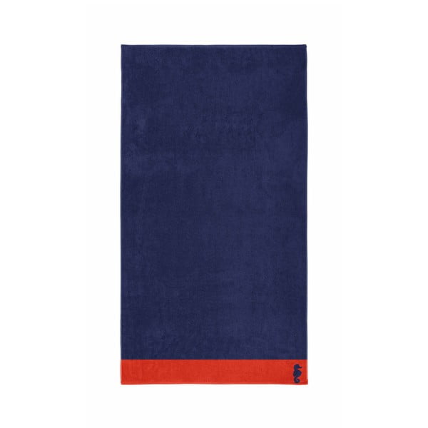 Ciemnoniebieski ręcznik Seahorse Cruise, 100x180 cm