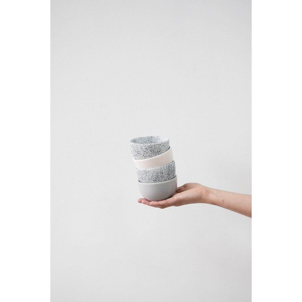 Biało-czarna kamionkowa szeroka filiżanka ÅOOMI Mess, 200 ml-image-1