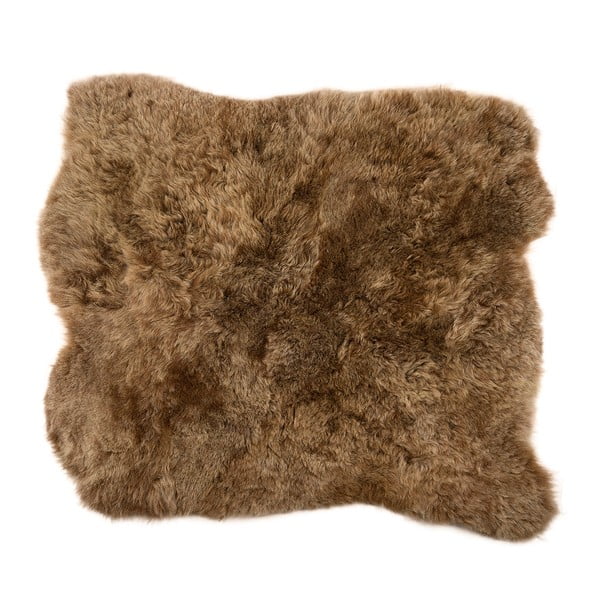 Brązowy futrzany dywan z krótkim włosiem Arctic Fur Busta, 90x80 cm