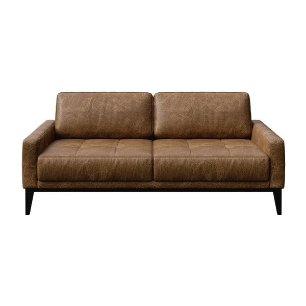 Koniakowa sofa skórzana MESONICA Musso Tufted, 173 cm