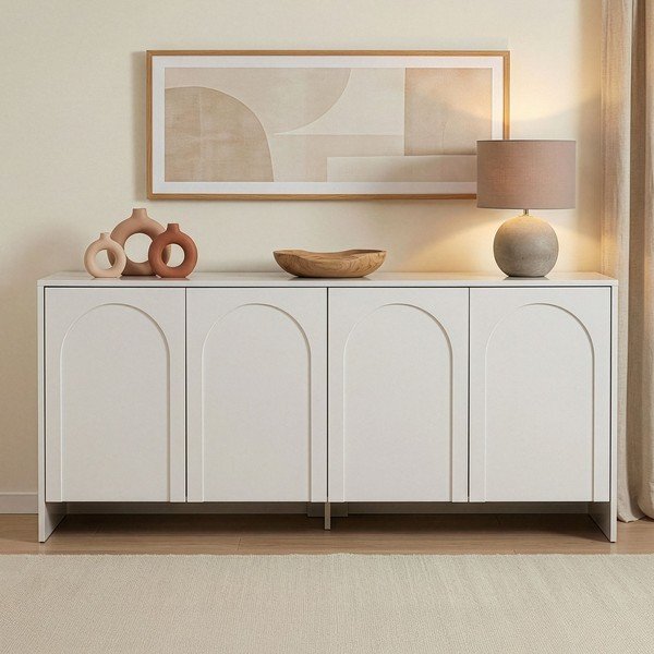 Biała komoda 180x80x45 cm Arlen  – Kalune Design-image-1