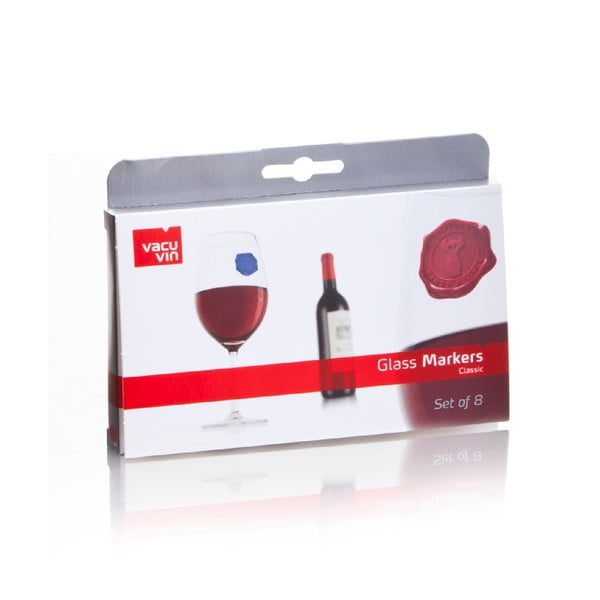 Zestaw 8 znaczników na kieliszki do wina Vacu Vin-image-2