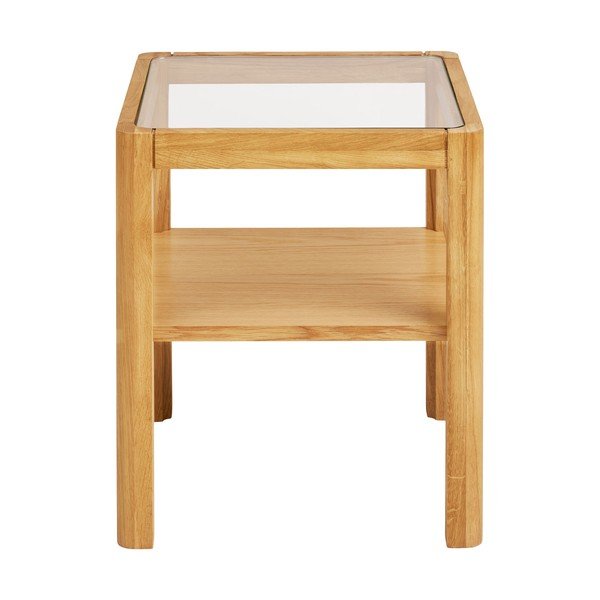 Stolik ze szklanym blatem 40x40 cm Lourmarin – House Nordic-image-2