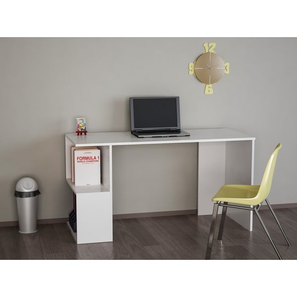 Białe biurko Mercan, 140x75 cm