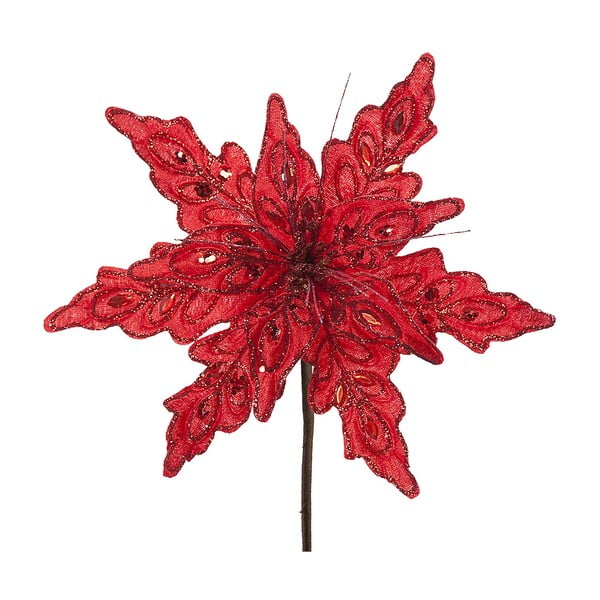 Czerwony świąteczny kwiat dekoracyjny DecoKing Sia