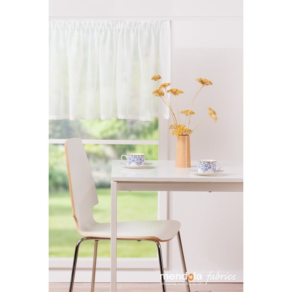 Biała firanka z woalu 150x50 cm Avenue – Mendola Fabrics-image-1