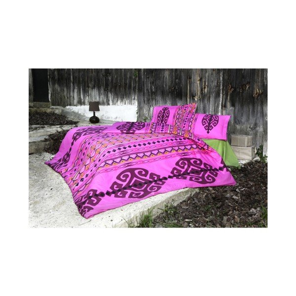 Komplet pościeli Marbel Pink, 200x220 cm-image-1
