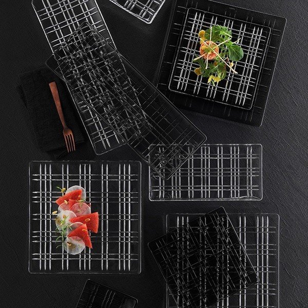 Prostokątna taca do serwowania ze szkła kryształowego Nachtmann Square Plate, długość 28 cm-image-3