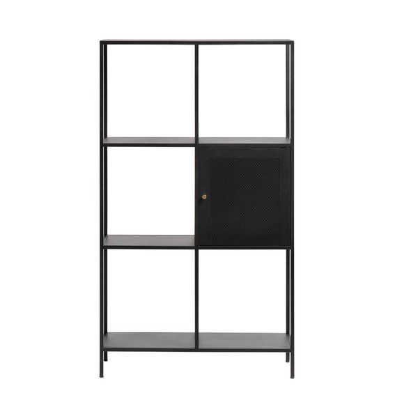 Czarny metalowy regał 80x138 cm Malibu – Unique Furniture