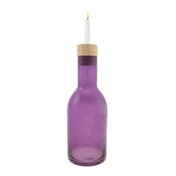 Wazon/świecznik Bottle 30,5 cm, fioletowy