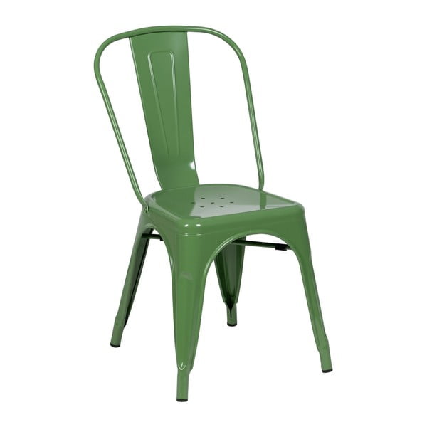 Zielone metalowe krzesła zestaw 2 szt. – Ixia