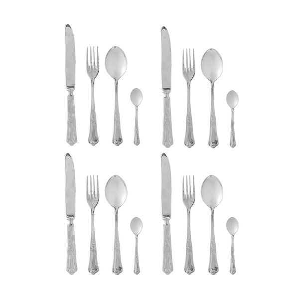 Sztućce 16 szt. ze stali nierdzewnej w kolorze srebra Tilly – Bloomingville