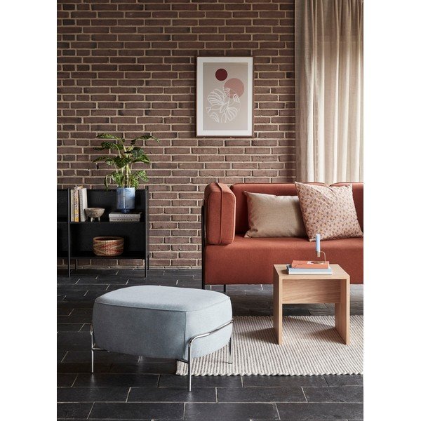 Jasnoniebieski puf Hübsch Chrome-image-1