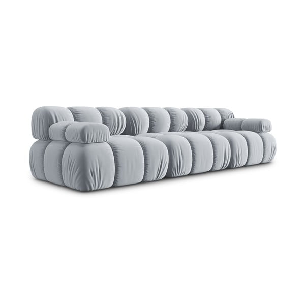 Jasnoniebieska aksamitna sofa 282 cm Bellis – Micadoni Home-image-3
