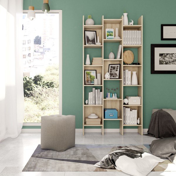 Brązowa biblioteczka Evergreen House High-image-1
