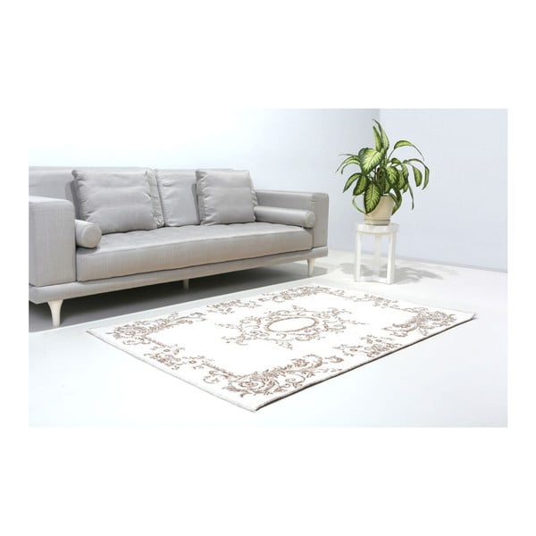 Biało-brązowy dywan dwustronny Vitaus Ally, 77x200 cm-image-1