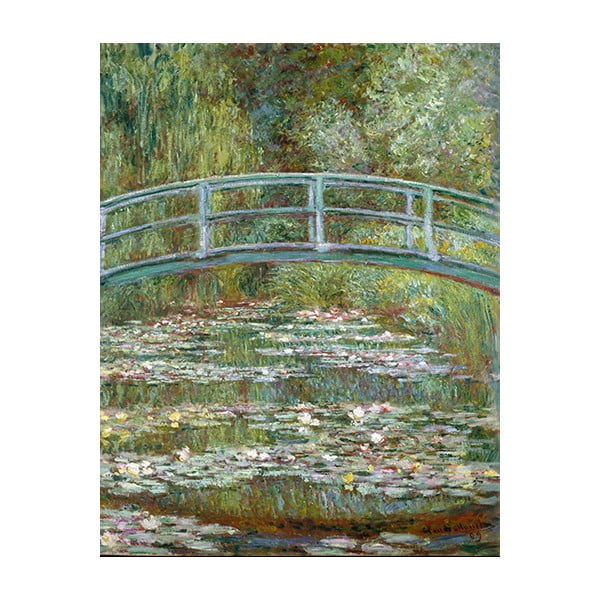 Reprodukcja obrazu Claude'a Moneta - Bridge Over a Pond of Water Lilies, 90x70 cm