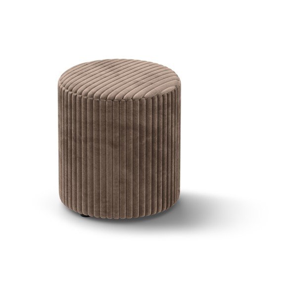 Brązowy sztruksowy puf Dia – Micadoni 