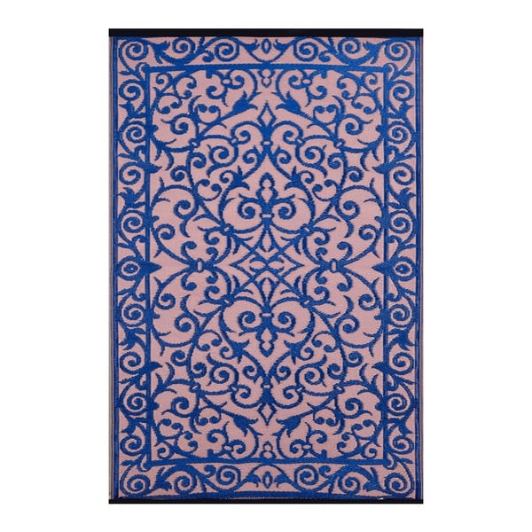 Niebiesko-różowy dwustronny dywan zewnętrzny Green Decore Gala, 90x150 cm