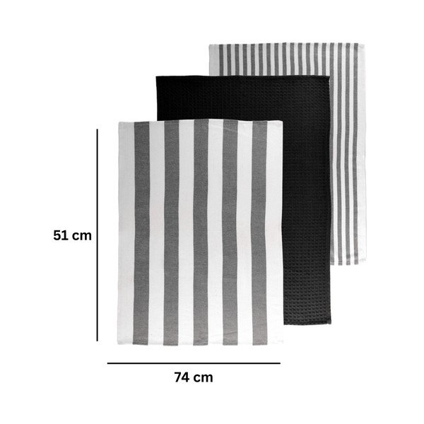 Bawełniane ścierki zestaw 3 szt. 51x74 cm Marra – Tiseco Home Studio-image-2
