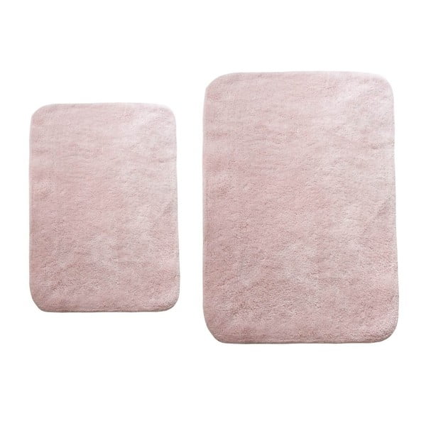 Zestaw 2 różowych dywaników łazienkowych Loly