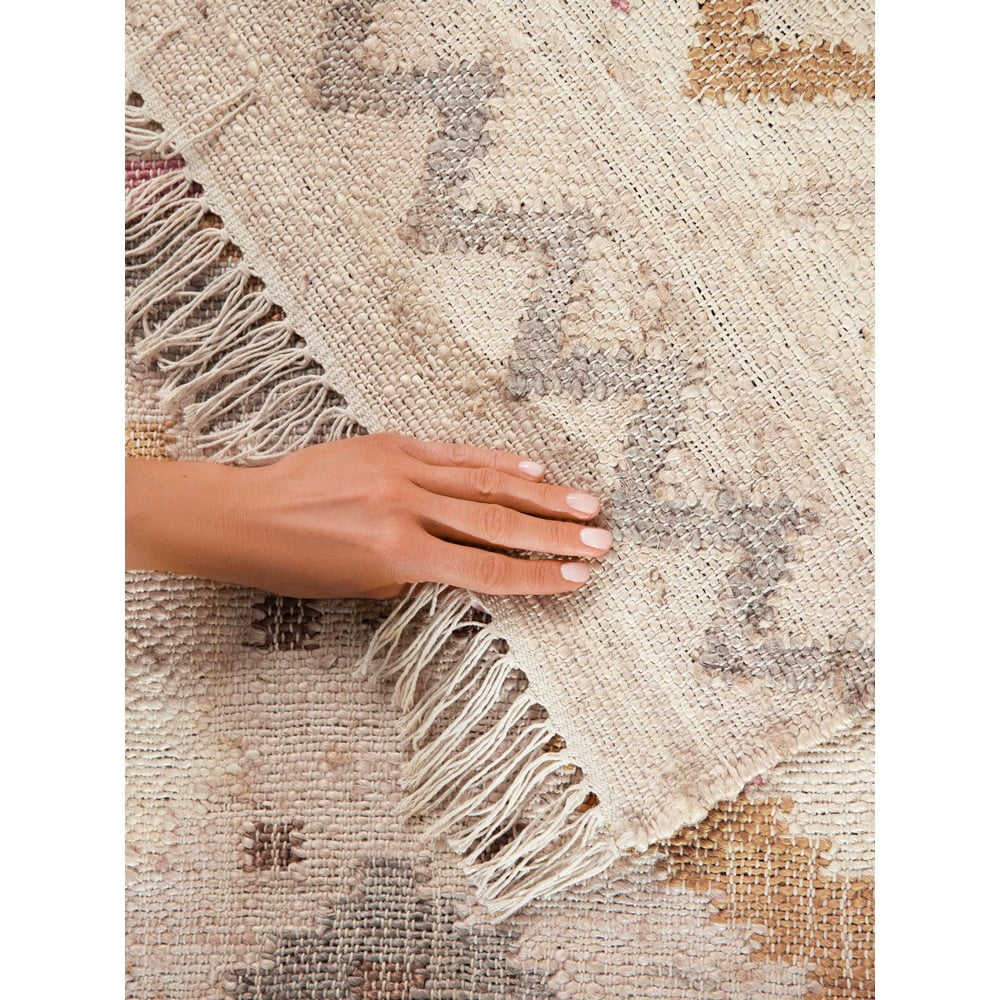 Kremowy dywan z juty tkany ręcznie 160x230 cm Roya Imani – Elle Decoration (zdjęcie 8)
