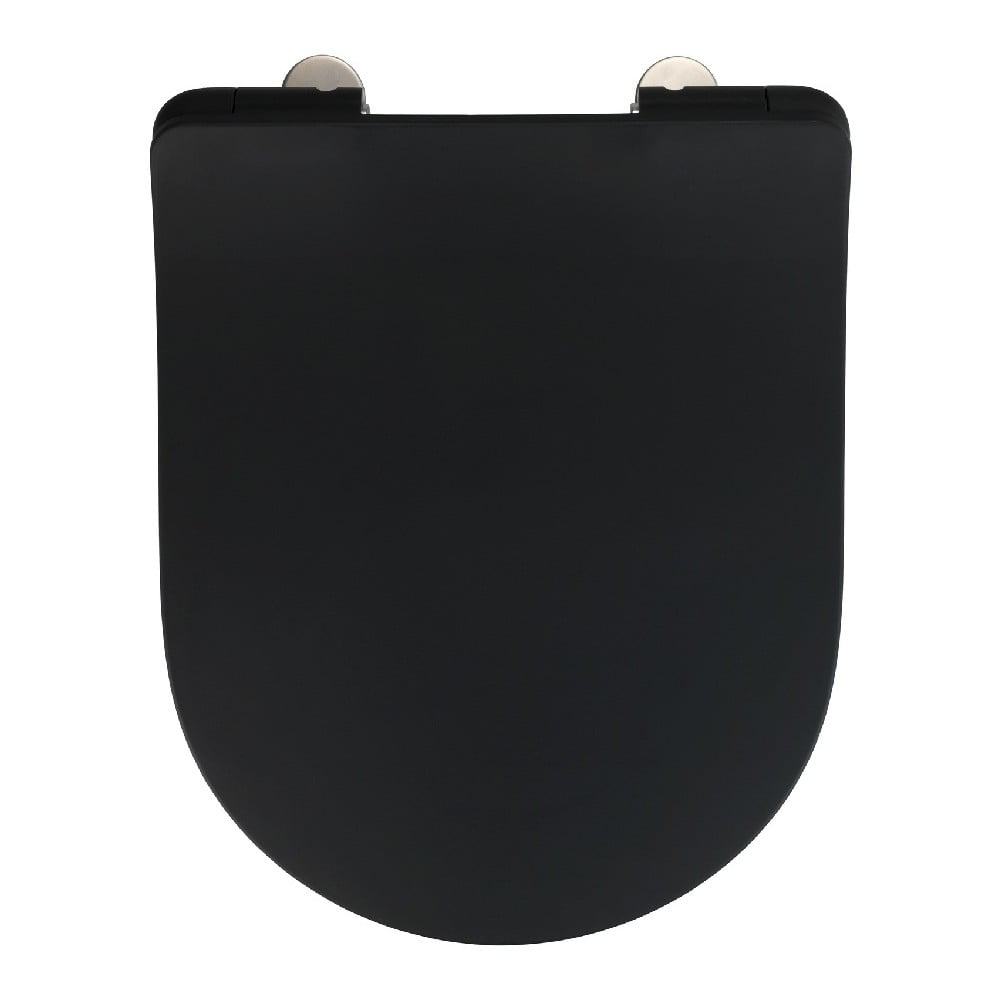 Czarna deska sedesowa Wenko Sedilo Black, 45,2x36,2 cm