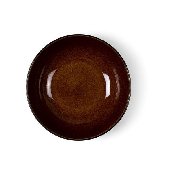 Czarny/w bursztynowym kolorze głęboki kamionkowy talerz ø 24 cm Gastro Black/Amber – Bitz-image-1