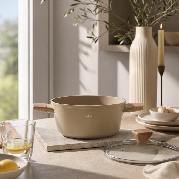 Garnek z pokrywką/z powłoką ceramiczną 6,6 l Ecrina – Orion-image-1