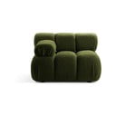 Zielony moduł sofy z materiału bouclé (lewostronny) Bellis – Micadoni Home