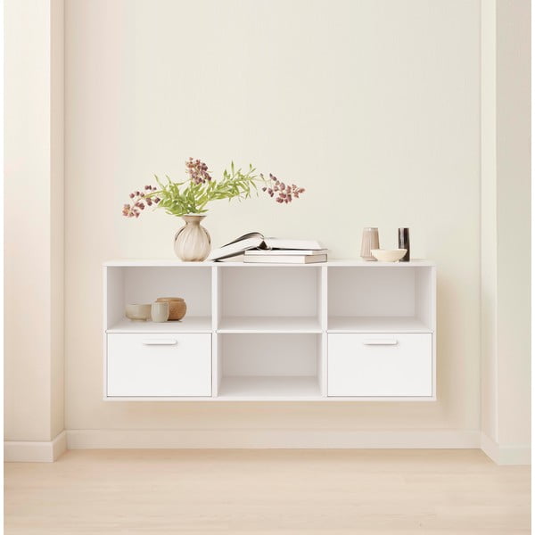 Biała niska komoda 134x56 cm Keep by Hammel – Hammel Furniture-image-1