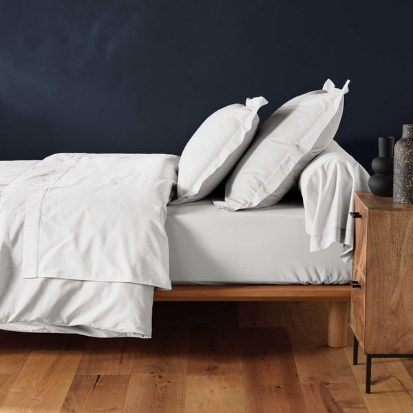 Białe bawełniane prześcieradło z gumką 180x200 cm Lina – douceur d'intérieur-image-1