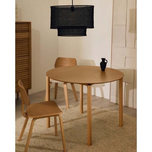 Okrągły stół w dekorze jesionu ø 110 cm Indara – Kave Home-image-1