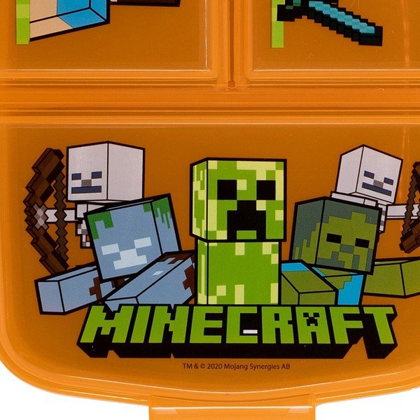 Pomarańczowy plastikowy pojemnik śniadaniowy dla dzieci Minecraft – STOR-image-4