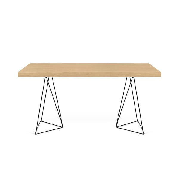 Stół z czarnymi nogami TemaHome Multi, 160x90 cm