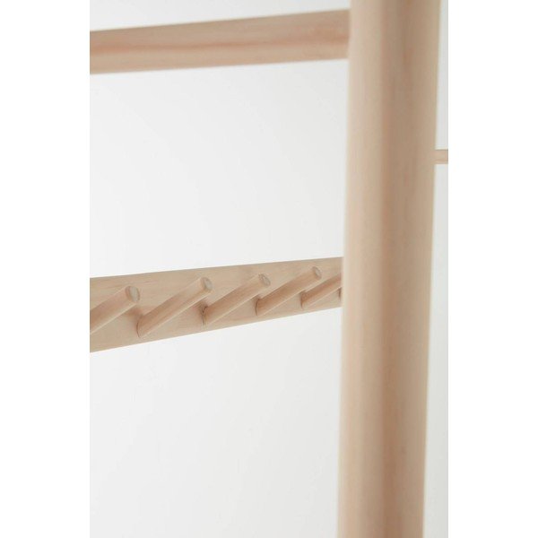 Zestaw do przedpokoju z litego drewna sosnowego w jasnym naturalnym kolorze 100x200x40 cm Woodley – Jotex-image-3