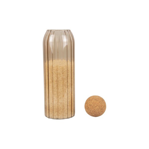 Brązowy szklany pojemnik z korkową pokrywką PT LIVING Gem, wys. 28,5 cm-image-2